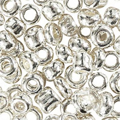 Creativ Company Rocailles, d 1,7 mm, afm 15/0, gatgrootte 0,5-0,8 mm, silver metal, 25 gr/ 1 doos
