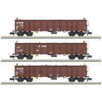 MiniTrix 18288 MiniTrix 18288 N set van 3 hoogbordewagons Eanos van de VTG, MHI - thumbnail