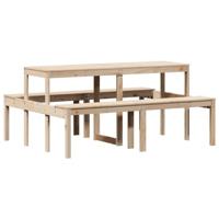 Picknicktafel 160x134x75 cm massief grenenhout - thumbnail