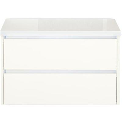 Dante Badmeubelset 80 cm - Wit Hoogglans - Wastafelbovenblad