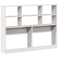 Hoofdbord met opbergruimte 160 cm massief grenenhout wit - thumbnail