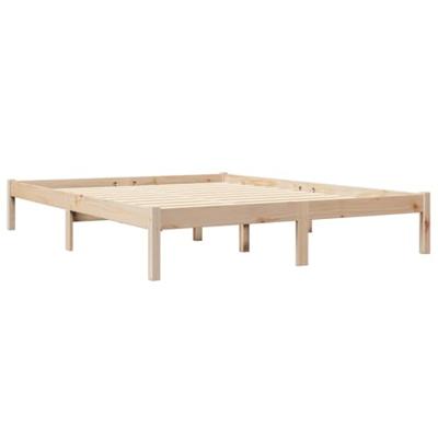 Bed met boekenkast zonder matras massief grenenhout 150x200 cm