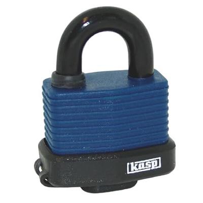 Kasp K13545D Hangslot 63 mm Verschillend sluitend Blauw Sleutelslot