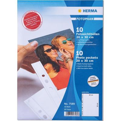 Herma HERMA Fotophan - Hülle x 10 7589 Fotohoezen Wit, Transparant 20 x 30 cm Herma HERMA Fotophan - Hülle x 10 7589 Fotohoezen Wit, Transparant 20 x 30 cm