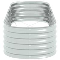 Plantenbak verhoogd 240x80x44 cm gegalvaniseerd staal zilver - thumbnail