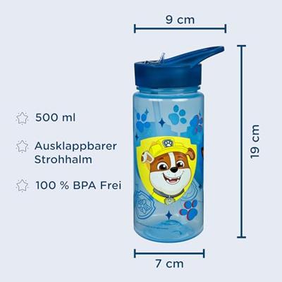 Paw Patrol drinkfles 500 ml blauw/transparant