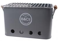 B&Co draagbare BBQ Wilyabrup 32 cm staal grijs - thumbnail