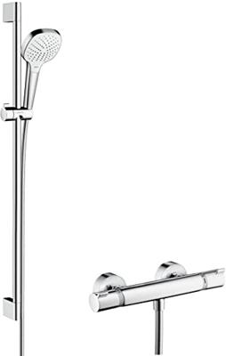 Hansgrohe Croma Select E Vario / Ecostat Comfort douchecombinatie 90cm Wit-Chroom Hansgrohe Croma Select E Vario / Ecostat Comfort douchecombinatie 90cm Wit-Chroom