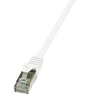 LogiLink CP2061S RJ45 Netwerkkabel, patchkabel CAT 6 F/UTP 3.00 m Wit Snagless 1 stuk(s) - thumbnail