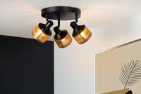 Lucide RAFA - Plafondspot - Ø 35 cm - 3xE14 - Zwart - thumbnail