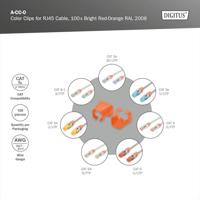 Digitus A-CC-O A-CC-O Gekleurde clips voor patchkabel Oranje - thumbnail