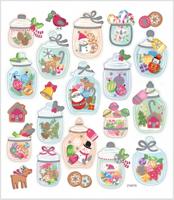 Creotime stickervel kerststemming 16,5 x 15 cm 22 stuks - thumbnail
