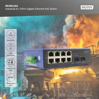Digitus DN-651151 Industrial Ethernet Switch 8 + 2 poorten 1 GBit/s - thumbnail