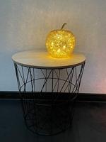Appel van goudkleurig glas met 20 LED's en timer (B/H/D) 16x17x16 cm - thumbnail
