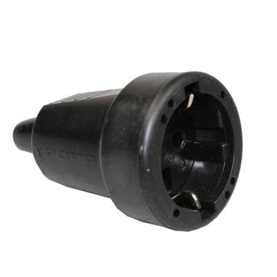 PVC contrastekker met randaarde zwart ABL