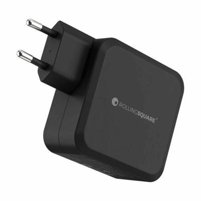 Rolling Square GaN Oplader 100W - 2x USB-C poort - GaN Technologie - 2 telefoons tegelijk laden - Snelladen