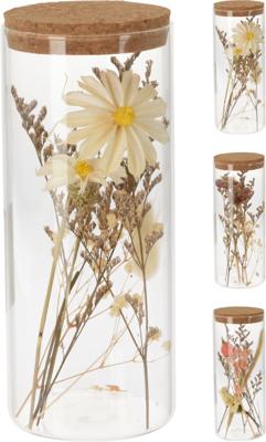 Droogbloemen in buis 8x8x19cm