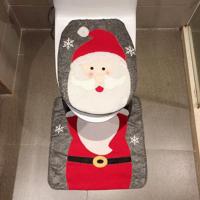 2 in 1 Santa Claus Christmas decoratie Toilet Set - thumbnail