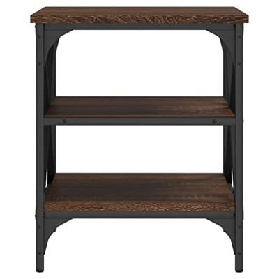 Bijzettafels 2 st 40x42x50 cm bewerkt hout bruineikenkleurig Bijzettafels 2 st 40x42x50 cm bewerkt hout bruineikenkleurig