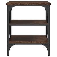 Bijzettafels 2 st 40x42x50 cm bewerkt hout bruineikenkleurig - thumbnail