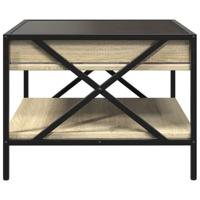 Salontafel met Infinity LED 50x50x38 cm sonoma eikenkleurig - thumbnail