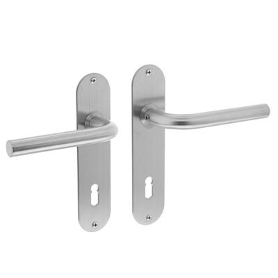 Intersteel Deurkruk Recht slank op schild sleutelgat 72mm - RVS