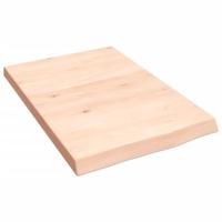 VidaXL Wastafelblad 40x60x(2-4) cm onbehandeld massief hout - thumbnail
