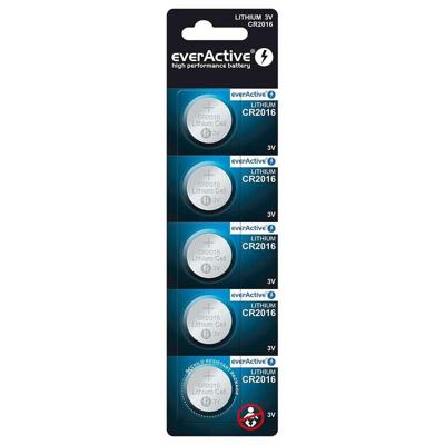 Mini lithium batterij everActive CR2016- blister 5 st.