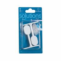 Steun voor stang in kast Stor Planet Cintacor Wit Ovaalvormig 15 x 25 mm (2 Stuks) - thumbnail