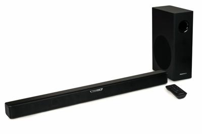 Thomson SB350BTS Soundbar – 300W Totaal Muziekvermogen – Bluetooth 5.0 – Bedrade Subwoofer – Optische & AUX-Ingang – EQ-Voorkeuzes – Muurbevestigbaar – Afstandsbediening – 2.1-Kanaals Stereosysteem