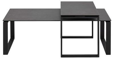 Sohome Salontafel 'Parker' Set van 2 stuks, Keramiek, kleur Zwart Sohome Salontafel 'Parker' Set van 2 stuks, Keramiek, kleur Zwart