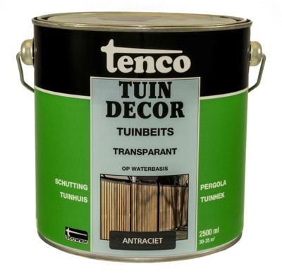Tuindecor transparant antraciet 2,5l verf/beits Tenco - Tenco Tuindecor transparant antraciet 2,5l verf/beits Tenco - Tenco