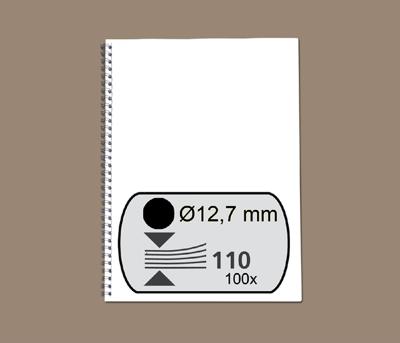 Draadrug gbc 12.5mm 34rings a4 zwart