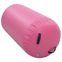 Gymnastiekrol met pomp opblaasbaar 120x75 cm PVC roze - thumbnail