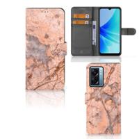 OPPO A77 5G | A57 5G | Bookcase | Marmer Oranje - thumbnail