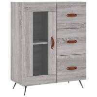 Dressoir 69,5x34x90 cm bewerkt hout grijs sonoma eikenkleurig - thumbnail