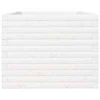 Plantenbak 90x60x45,5 cm massief grenenhout wit - thumbnail