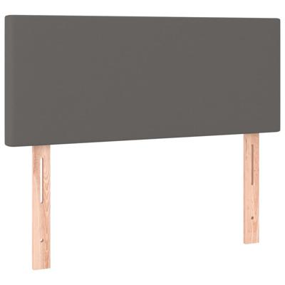 Boxspring met matras kunstleer grijs 160x200 cm