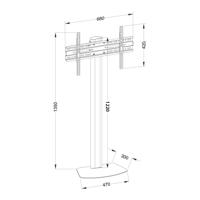 Techly ICA-TR27 tv-bevestiging 139,7 cm (55") Zwart - thumbnail