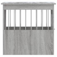 Hondenbench 45x62x59 cm bewerkt hout grijs sonoma - thumbnail