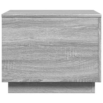 Salontafel met LED-verlichting 50x50x40 cm grijs sonoma eiken