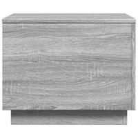 Salontafel met LED-verlichting 50x50x40 cm grijs sonoma eiken - thumbnail