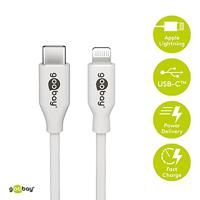 Goobay 39448 Lightning - USB-C™ laad- en synchronisatiekabel, 2 m, wit - MFi-kabel voor Apple iPhone/iPad wit - thumbnail