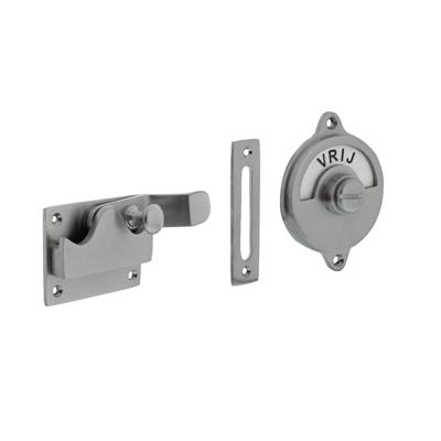 Intersteel WC-overslag met bocht vrij/bezet - chroom mat