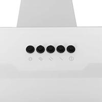 VidaXL Wandafzuigkap 60 cm staal en gehard glas wit - thumbnail