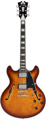 D&apos;angelico Premier DC Dark Iced Tea Burst