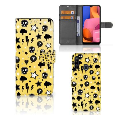 Telefoonhoesje met Naam Samsung Galaxy A20s Punk Geel Telefoonhoesje met Naam Samsung Galaxy A20s Punk Geel