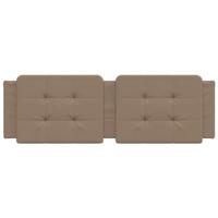 Hoofdbordkussen 160 cm kunstleer cappuccinokleurig - thumbnail