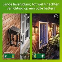 Philips LED Lysin 929004632801 Wandlamp op zonne-energie met bewegingsmelder LED 3.2 W Zwart - thumbnail