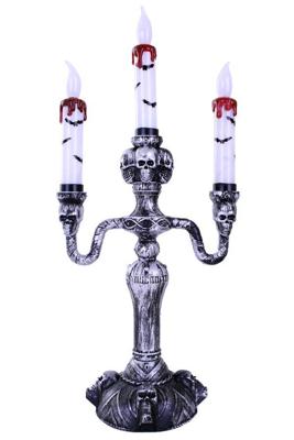 Kandelaar 3 kaarsen horror met licht